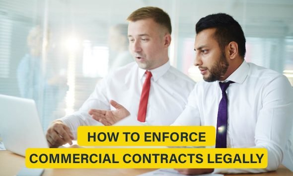 Legal methods for enforcing commercial contracts include negotiations, demand letters, arbitration, and litigation.