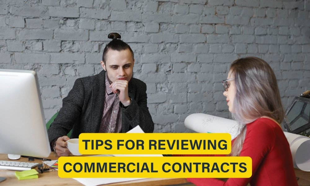 Tips for reviewing commercial contracts, focusing on understanding key clauses, compliance, and identifying potential risks.