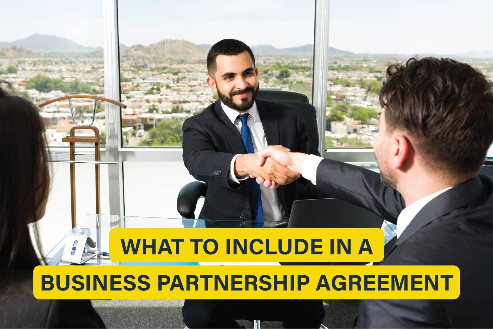 Key elements in a business partnership agreement include capital contributions, decision-making, and dispute resolution.